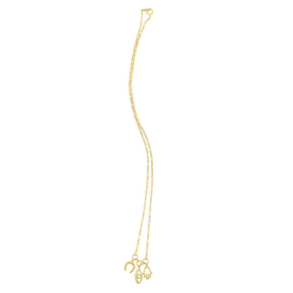 14K Yellow Gold Lucky Charms Necklace