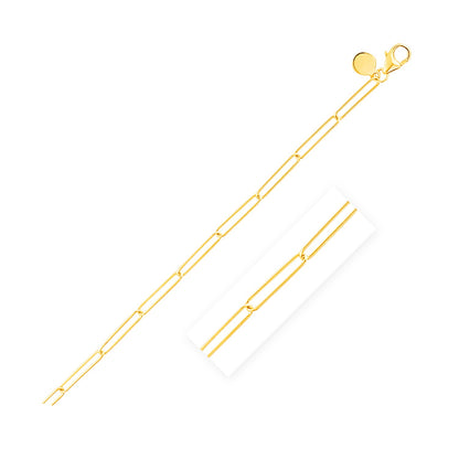 14k Yellow Gold Wire Paperclip Chain (2.7 mm)