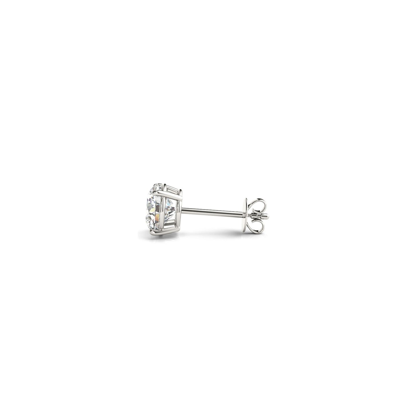 1 cttw Certified IGI Lab Grown Round Diamond Stud Earrings 14k White Gold(G/VS2)