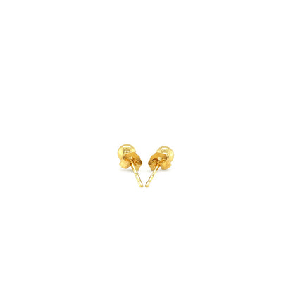 10k Yellow Gold Ball Style Stud Earrings (4mm)