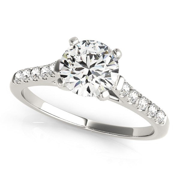 14k White Gold Cathedral Design Diamond Engagement Ring (1 1/8 cttw)