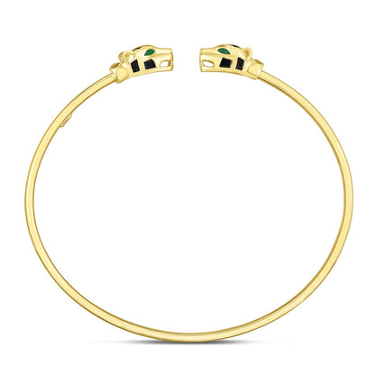 14k Yellow Gold Panther Bangle (3.00 mm)