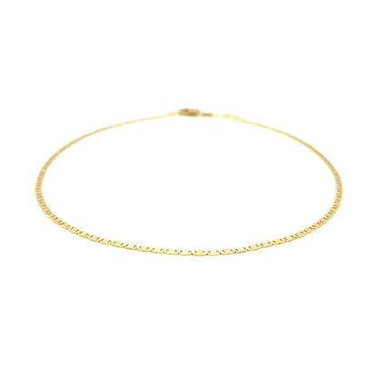 14k Yellow Gold Mariner Link Anklet 1.7mm