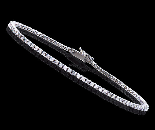 1.15 Cts Certified Diamonds 14K White Gold Designer Tennis  Bracelet Size length 7.5 Inches