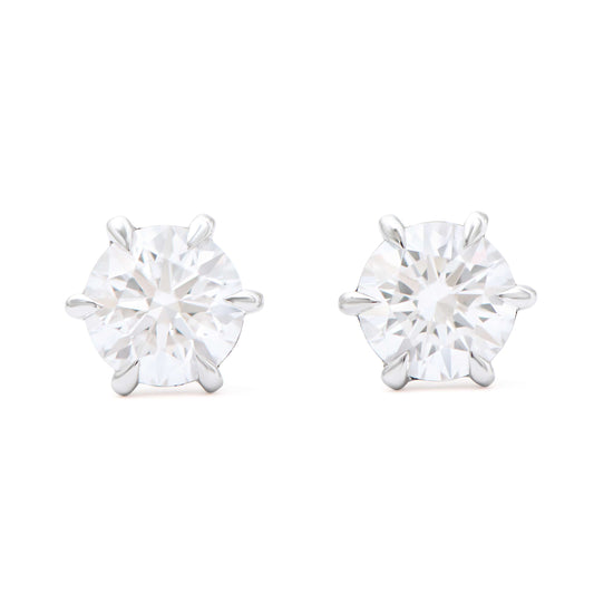 1.65 TCW Certified Lab Grown Diamonds 14K WG Designer Studs Earring